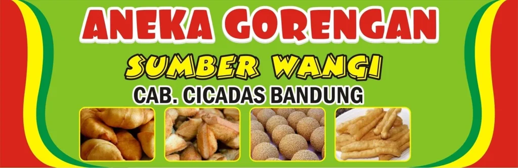 Download Contoh Desain Spanduk Banner Gorengan Menarik CDR - Gorengan Sumber Wangi