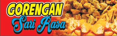 Download Contoh Spanduk Jualan Gorengan Menarik CDR - Gorengan Sari Rasa
