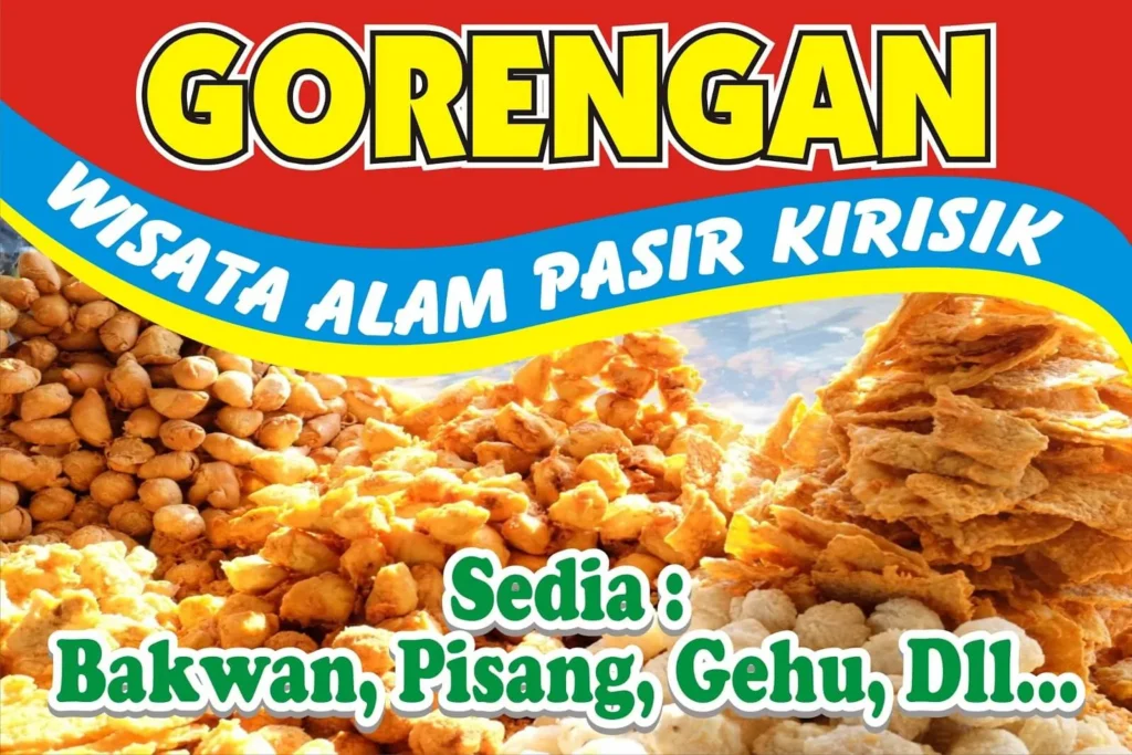 Download Contoh Desain Banner Gorengan Menarik CDR - Gorengan Pasir Kirisik