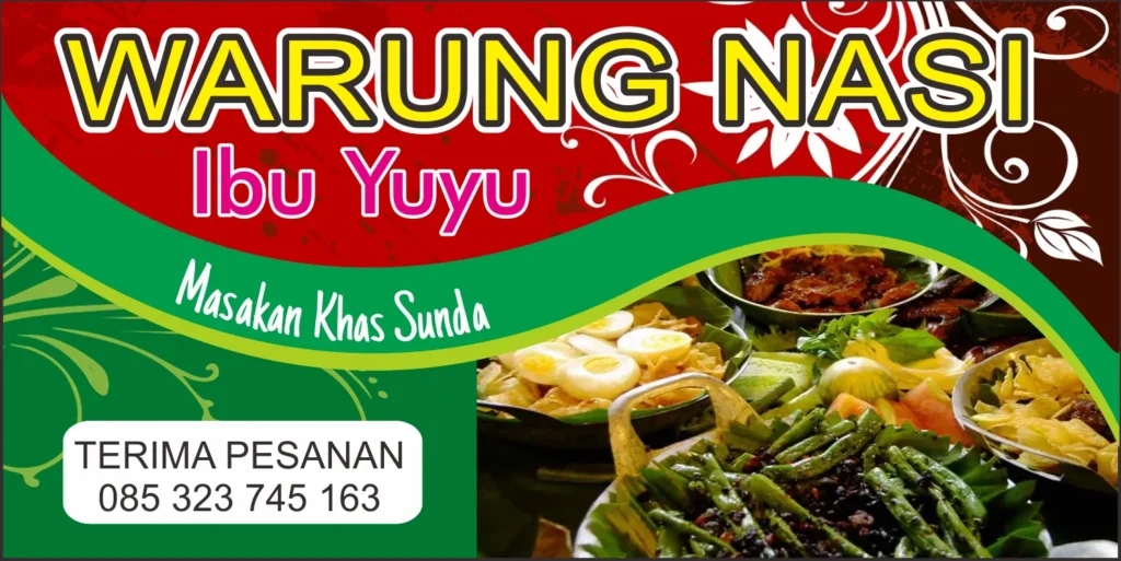 Contoh spanduk warung makan unik