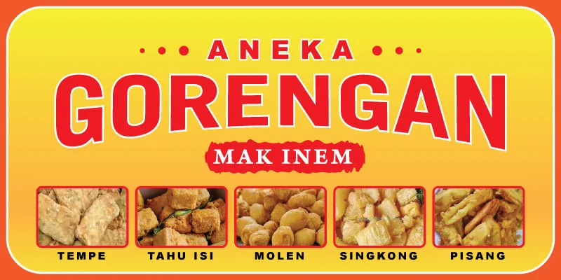 Download Contoh Desain Banner Spanduk Gorengan Menarik CDR - Comro Aneka Gorengan