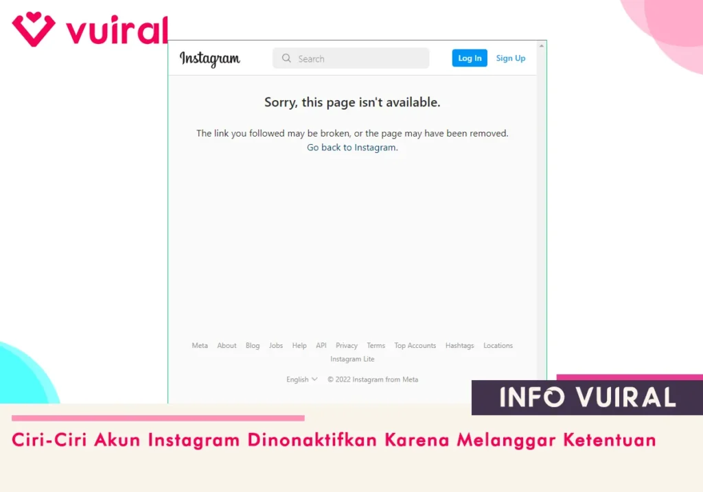 Pengertian Dan Ciri Ciri Akun Instagram Yang Dinonaktifkan