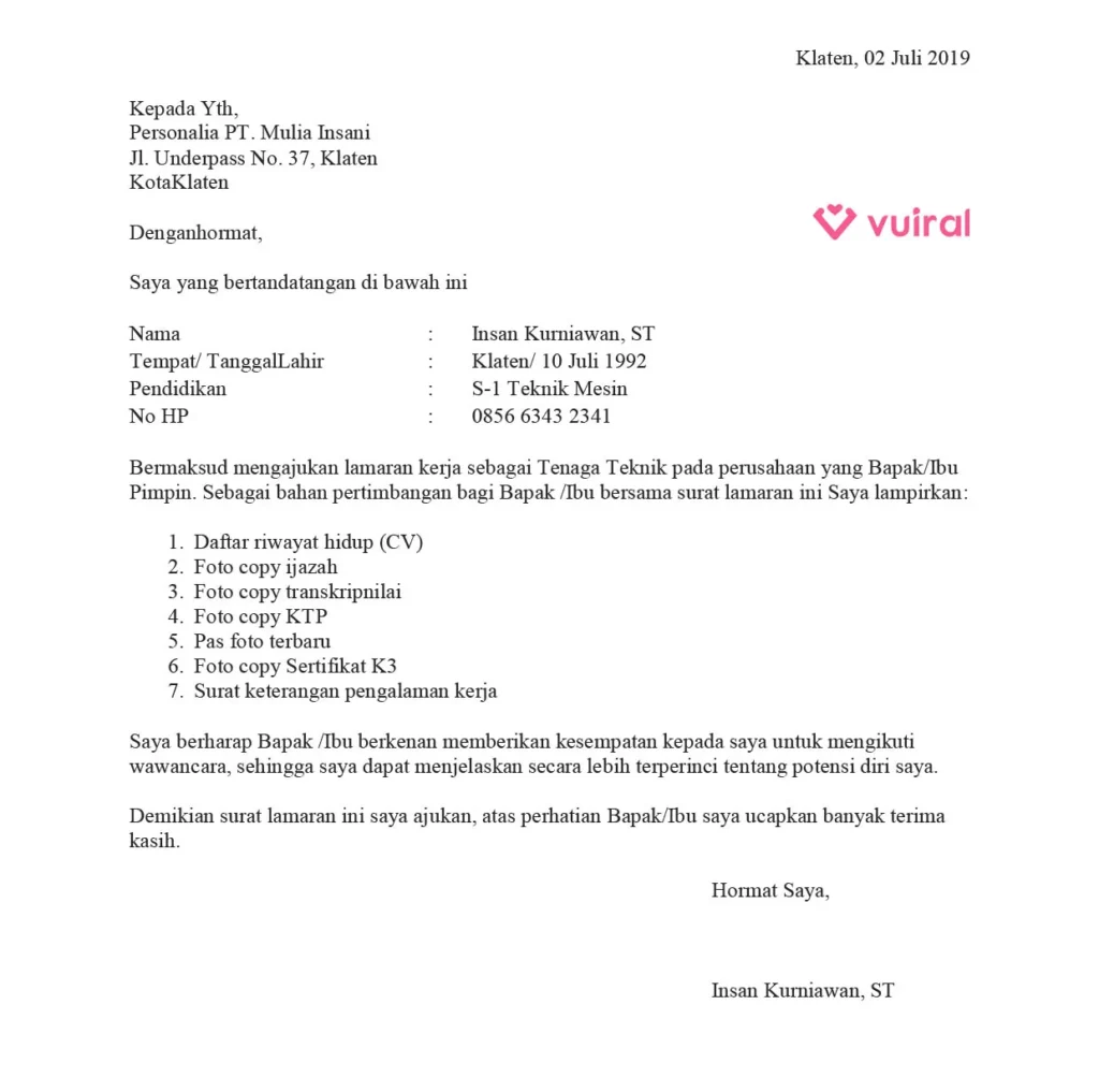 Download Contoh Format Surat Lamaran Kerja Kosong Word Doc PDF Download Contoh Format Surat Lamaran Kerja Kosong Word Doc PDF