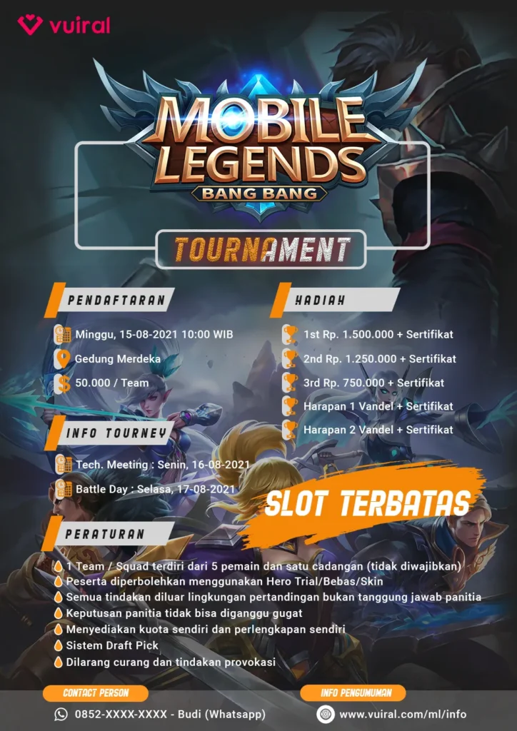 Download Mentahan Contoh Poster Turnamen Mobile Legends (ML) Versi 4 Download Mentahan Contoh Poster Turnamen Mobile Legends (ML) Versi 4