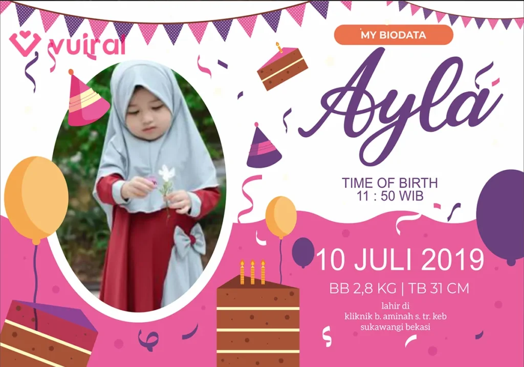 Contoh Template Frame Biodata Bayi Lucu File CDR Contoh Template Frame Biodata Bayi Lucu File CDR