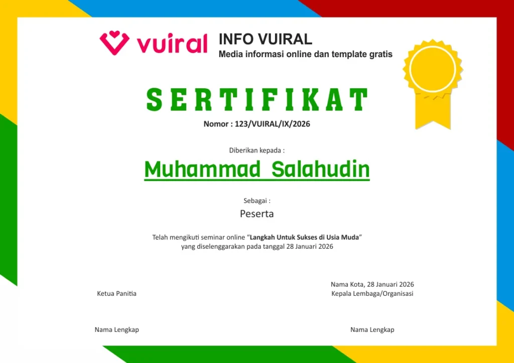 Download Contoh Template Sertifikat Seminar Online (Webinar) Versi 1 Download Contoh Template Sertifikat Seminar Online (Webinar) Versi 1