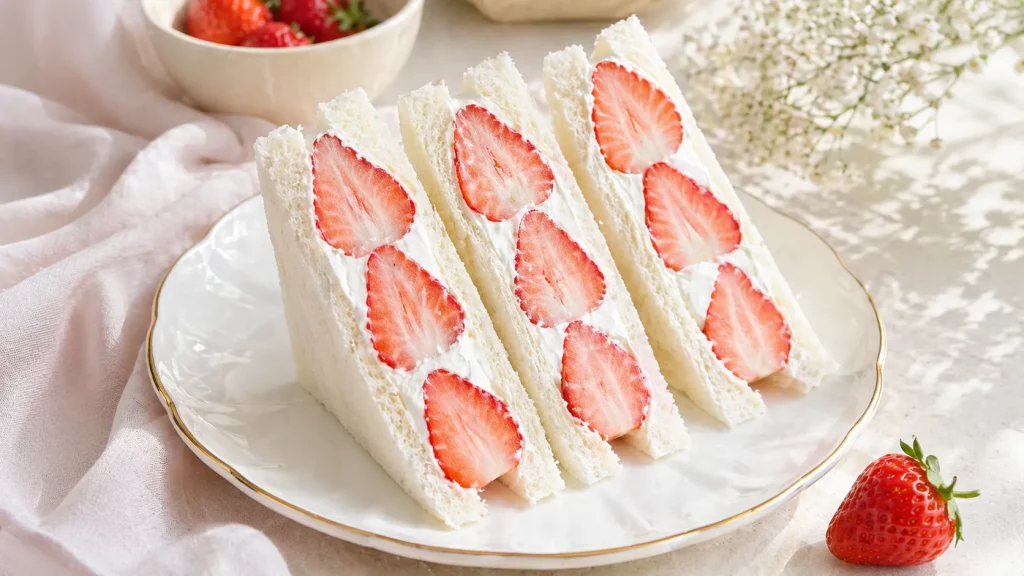 Resep Strawberry Sandwich (Ichigo Sando) Lembut, Segar, dan Cantik Ala Jepang