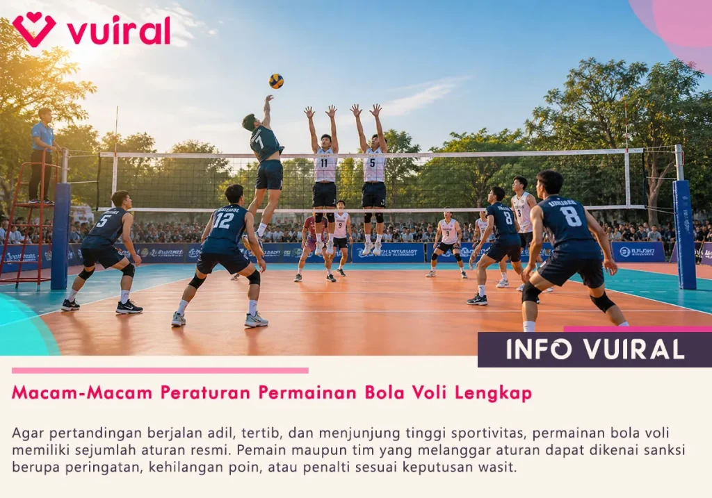 Macam-Macam Peraturan Permainan Bola Voli Lengkap