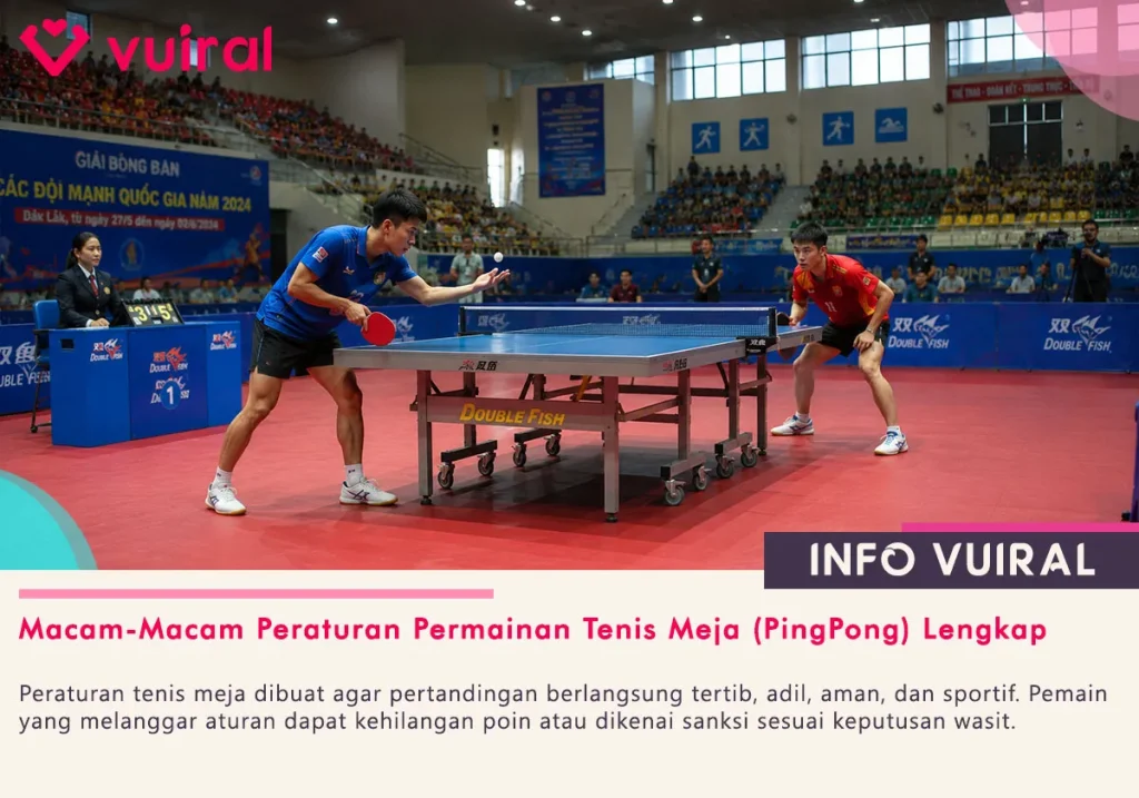 Macam-Macam Peraturan Permainan Tenis Meja (PingPong) Lengkap