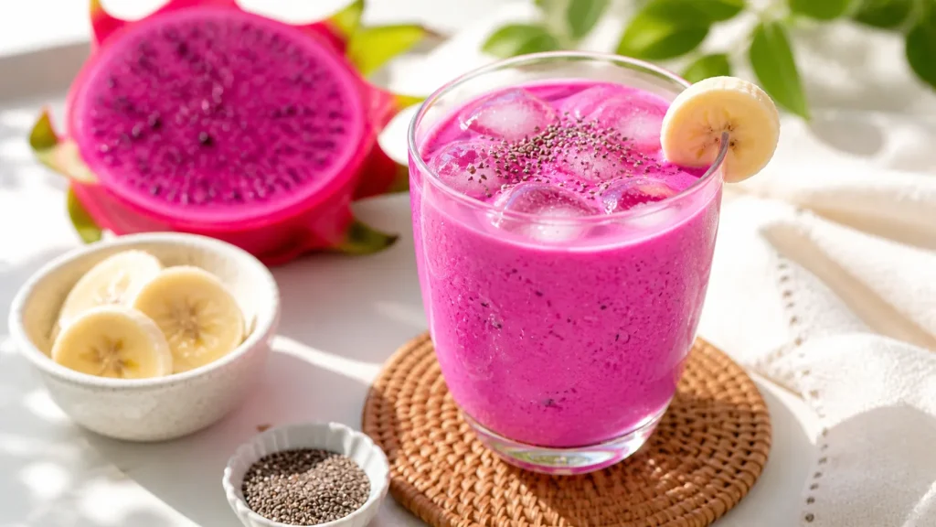 Resep Pink Smoothies Buah Naga Pisang: Minuman Sehat, Lembut, dan Menyegarkan